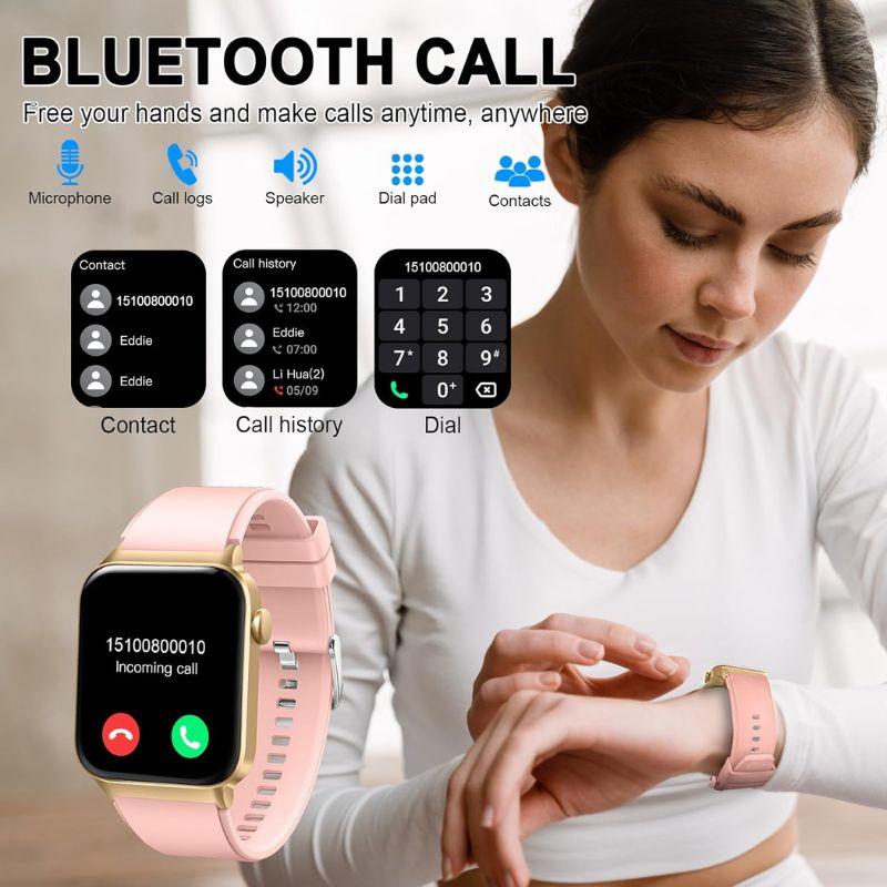 Montre Connectée Femme Homme avec Appel Bluetooth