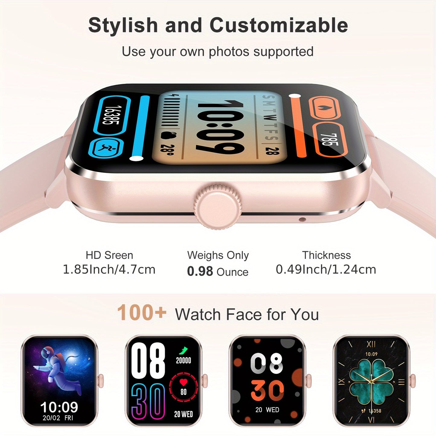 Multifunctional Smartwatch – Wireless Calls, Sports &amp; SMS iPhone/Android