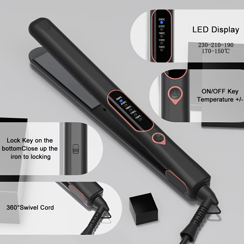 2-in-1 Hair Straightener &amp; Curler - Fast Heating, Perfect Gift for Women