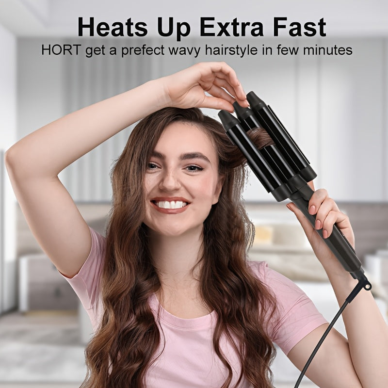 Triple Barrel Curling Iron – Voluminous Hair, Ideal Gift for Women