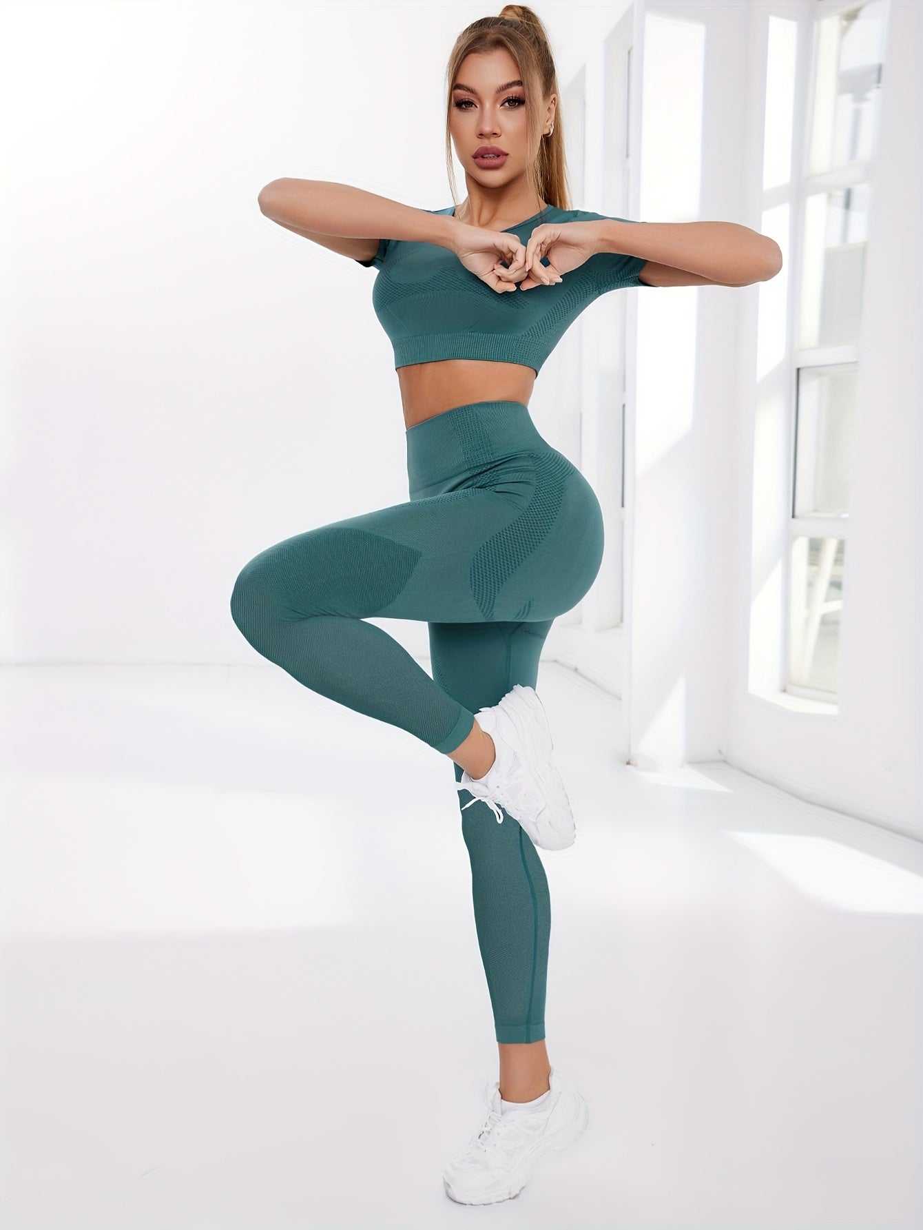 Ensemble 2 Pièces Femme : Top Yoga & Leggings Taille Haute – Tenue de Sport