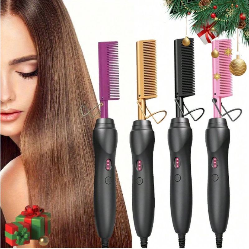 Professional Electric Straightening Brush – Heated, Durable &amp; Ideal for Travel or Home