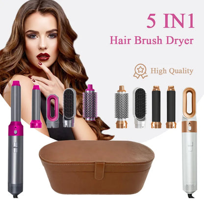 Sèche-Cheveux 5-en-1 Pro – Lisseur, Boucleur Multifonction | hair brush dryer