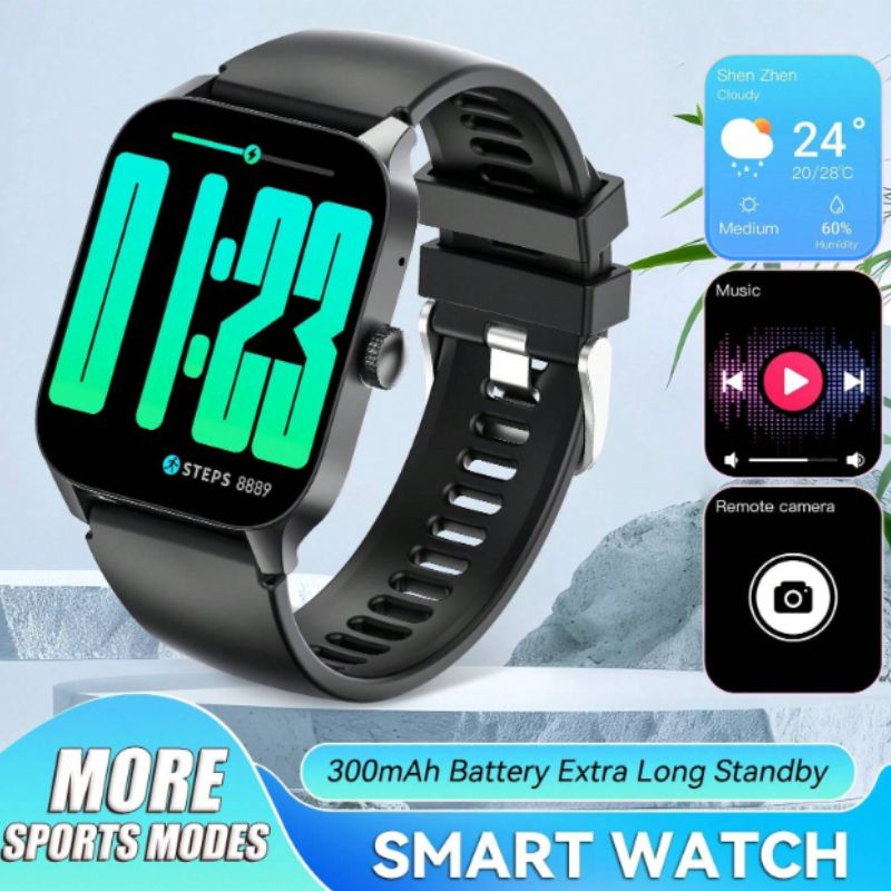 Smart Watch Montre Connectée Montre Femme Homme – Idéal Black Friday, Cadeau Noël ou Anniversaire