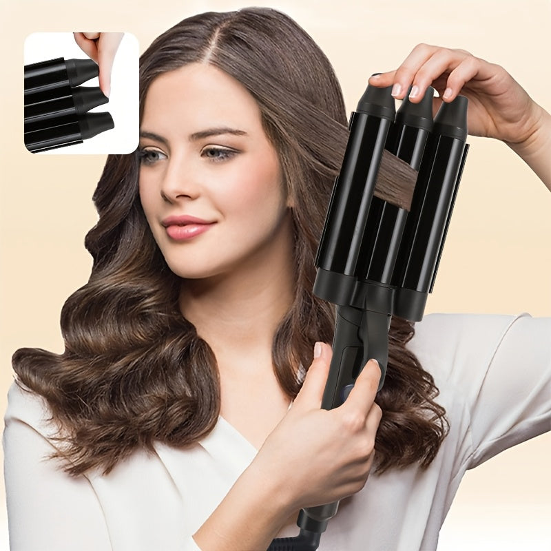 Triple Barrel Curling Iron – Voluminous Hair, Ideal Gift for Women