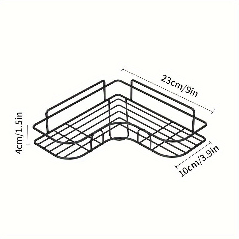 Étagère d'Angle Sans Perçage pour Salle de Bain | MYSOLUT